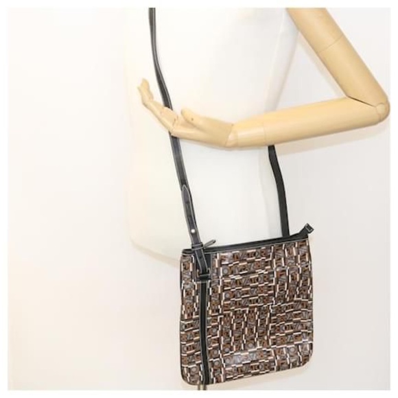 Authentic Salvatore Ferragamo Coated Canvas Shoulder Bag Brown - Picture 3 of 16